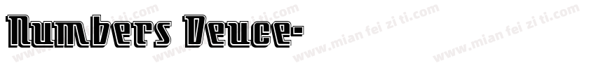 Numbers Deuce字体转换